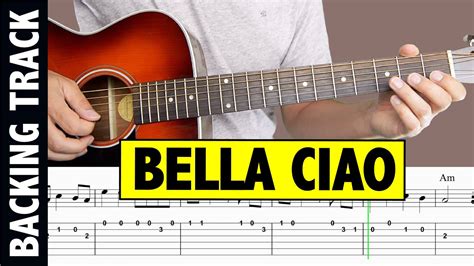 Bella Ciao Guitar Tutorial BACKING TRACK YouTube