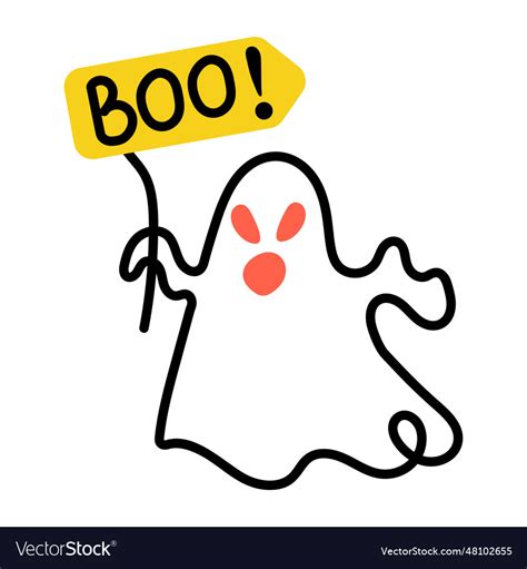 Boo ghost Royalty Free Vector Image - VectorStock