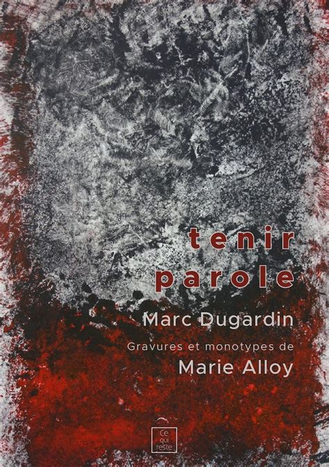 Calam O Tenir Parole Marc Dugardin Marie Alloy