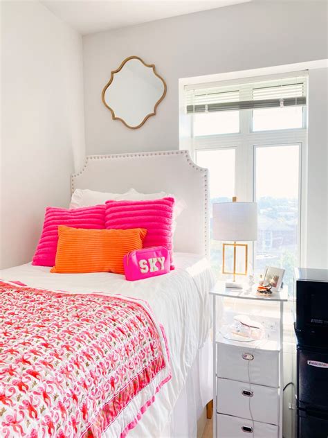 Preppy Dorm Pink Dorm Preppy Dorm Decor Pink And Orange Dorm