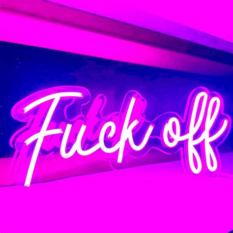 Amazon Fuck Off Neon Signs Pink Led Neon Lights Sign For Wall