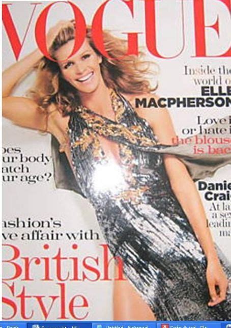 Elle Macpherson Mario Testino Vogue Magazine October 2004 Cover Photo United Kingdom