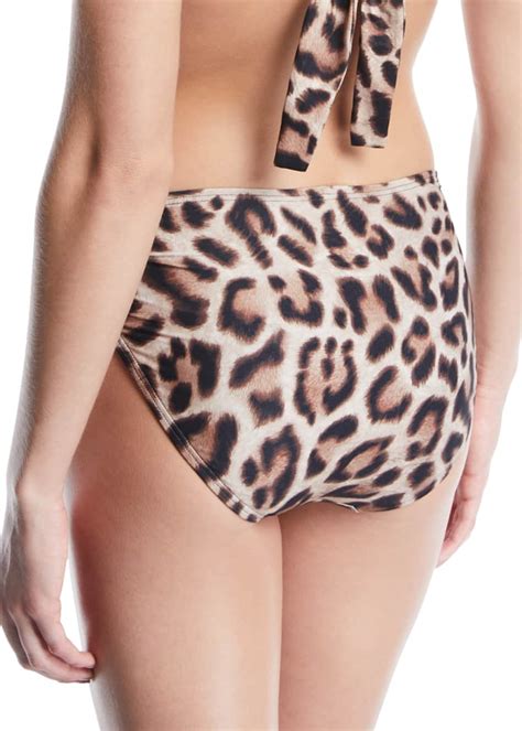 Carmen Marc Valvo Cutout Leopard Bandeau Bikini Top And Matching Items