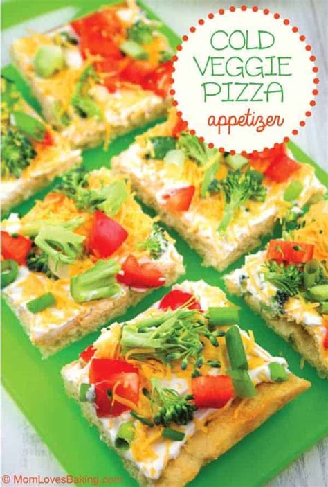 Cold Veggie Pizza Appetizer Mom Loves Baking