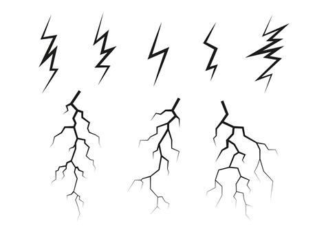 Relámpago Descarga Electrostática Durante El Trueno Línea Negra