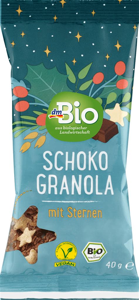 dmBio Knuspermüsli Schoko Granola mit Sternen 40 g dm at