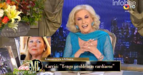 El Día Que Elisa Carrió Le Contó A Mirtha Legrand Que Tenía Problemas Cardíacos Infobae