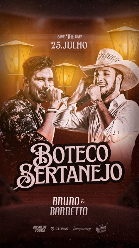 Story Boteco Sertanejo Bruno E Barreto Flyer Social Media Psd Edit Vel