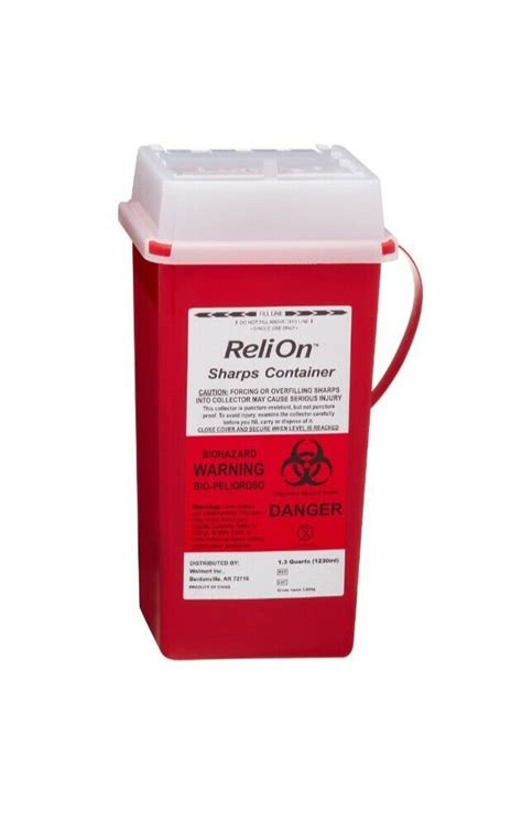 Relion Sharps Container For Insulin Syringes Pen Needles And Lancets