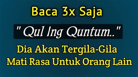 Ludahi Saya Jika Gagal Baca Qul Ing Qultum Dia Akan Tergila Gila