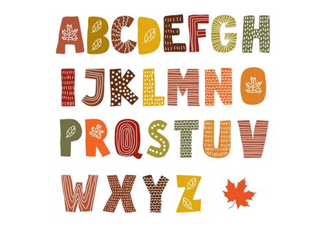 Printable Fall Alphabet Letters