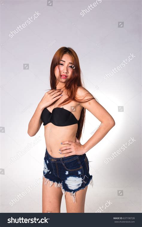 Стоковая фотография Sexy Asian Woman White Lingerie On Shutterstock