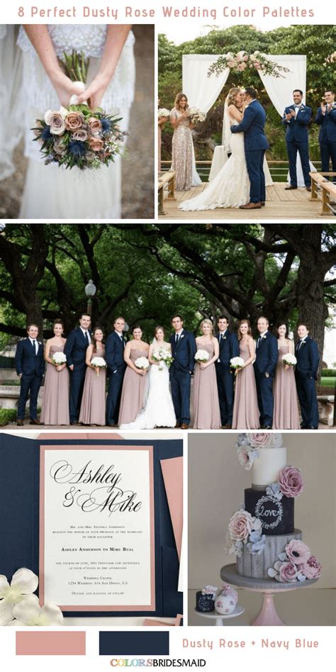 All 20 Dusty Rose Wedding Color Palettes Colorsbridesmaid