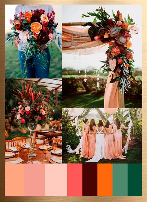 Cantaloupe Color Trend Sunset Wedding Colors Wedding Color Schemes