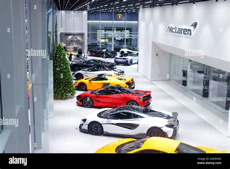 Inside The New Mclaren Showroom In Leeds Stock Photo Alamy