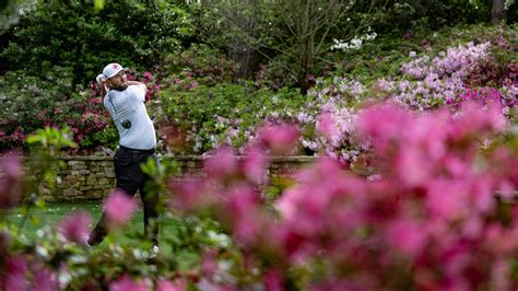 Masters Champion Jon Rahm Of Spain Plays A Stroke From The No Tee