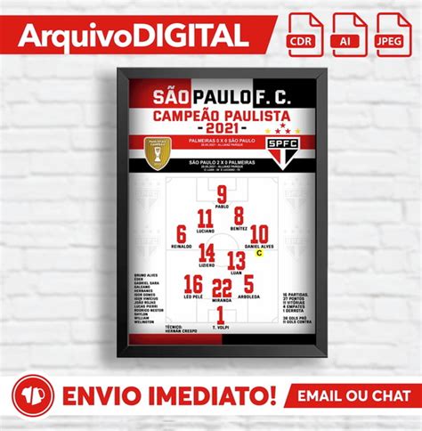 Arte Digital Quadro Spfc S O Paulo Campe O Paulista Elo