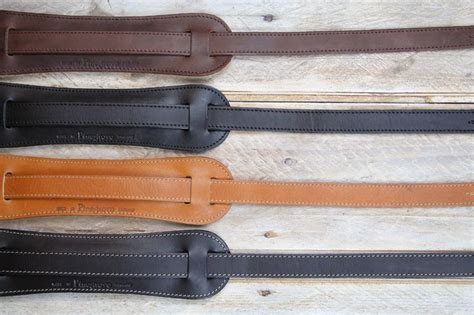 Handmade Thick Leather Guitar Strap By Pinegrove Leather Of Hebden