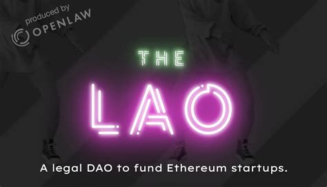 Smart Contract Co OpenLaw Launches The DAO Mark II The LAO