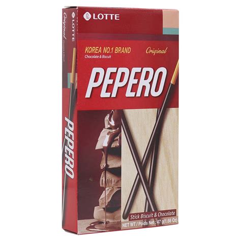 Lotte Original Pepero Choco Stick Biscuit And Chocolate 47g Buy Online