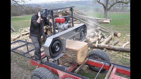 Blockbandsäge Eigenbau Homemade Sawmill YouTube