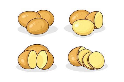 Una Ilustraci N De Dibujos Animados De Los Diferentes Tipos De Papas