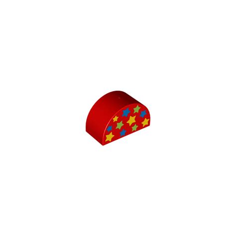 Duplo Brick X X With Curved Top With Stars