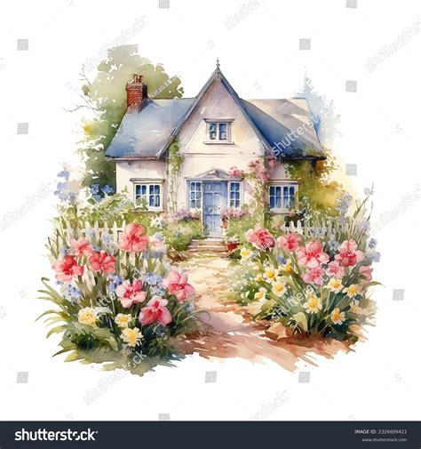 Watercolor Cottage: Over 15,934 Royalty-Free Licensable Stock ...