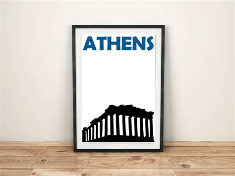 Athens Print Greece Poster Athens Greece Athens Poster Athens Art