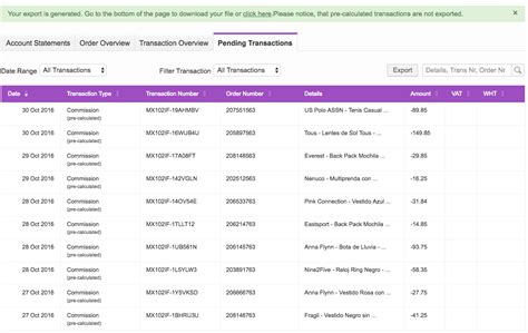 Pending Transactions Seller Center Admin Guide