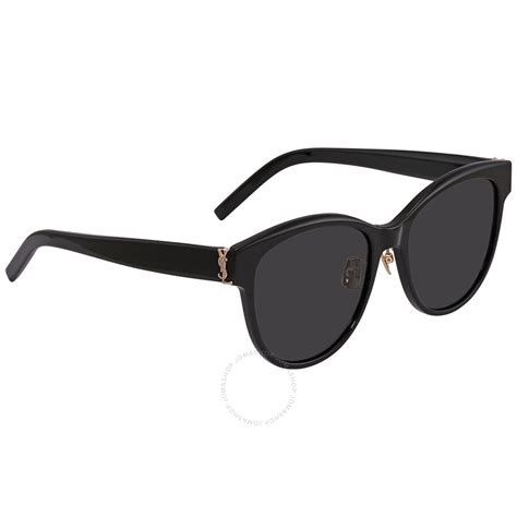 Saint Laurent Grey Oval Ladies Sunglasses Sl M107 K 004 56 889652410401