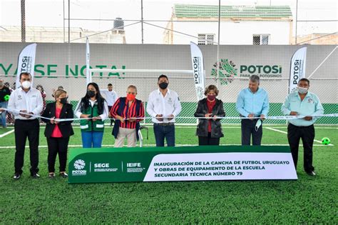 Entrega Gallardo Nueva Cancha Deportiva En Secundaria T Cnica