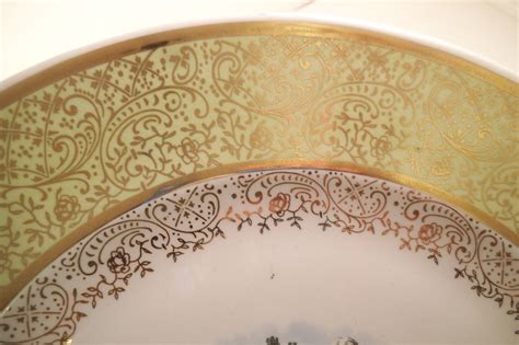 Vintage Royal China Warranted 22k Gold Cake Plate Colonial Couple Ebay