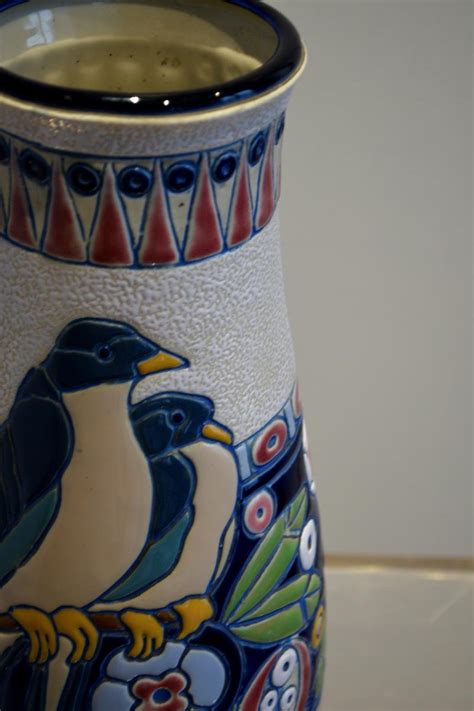 Proantic: Vase Art Déco Amphora Czechoslovakia Tchécoslovaquie Faïe