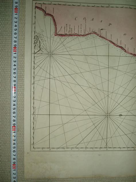 an 18th-Century colored engraved map of the Coast of Coromandel, size ...