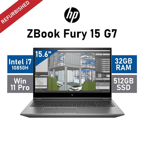 Hp Zbook Fury 15 G7 156 Intel Core I7 10850h 32gb Ram 512gb Ssd