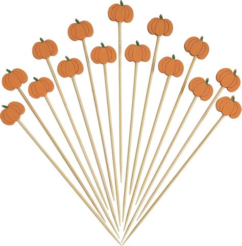 Amazon Minisland Orange Pumpkin Cocktail Picks Inch Long