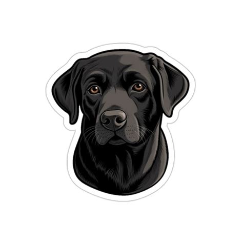 Black Lab Sticker Etsy