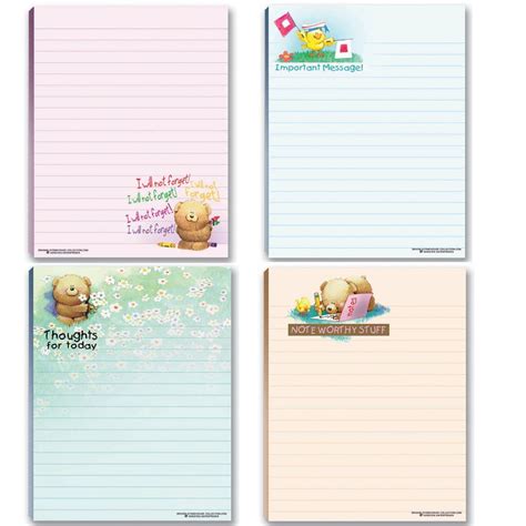 Cute Notepads - 4 Assorted, 50 Sheets Each - Walmart.com