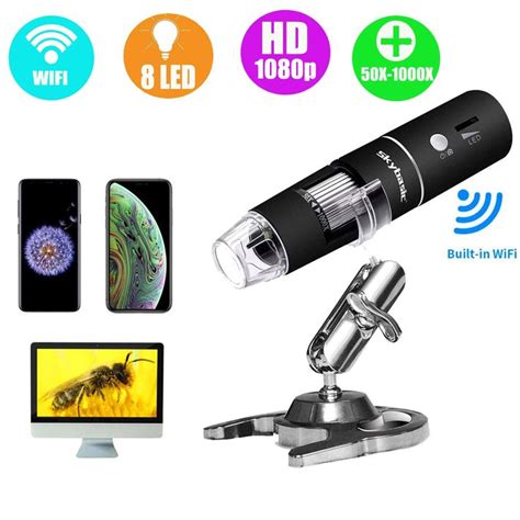 Wireless Digital Microscope Skybasic 50X 1000X Magnification WiFi