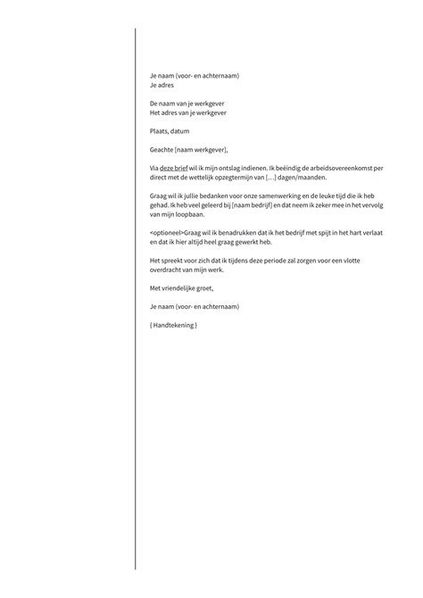 Voorbeeldbrief Ontslag Nemen Ontslagbrief Voorbeeld Pdf Hot Sex Picture