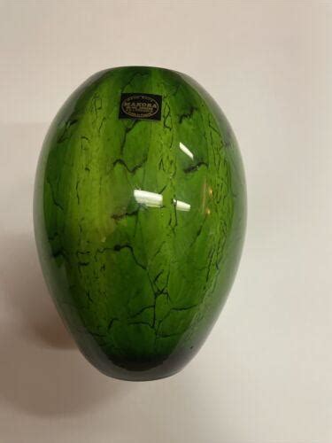 Makora Krosno J Popieluszki Hand Made Art Glass Unique Watermelon Style