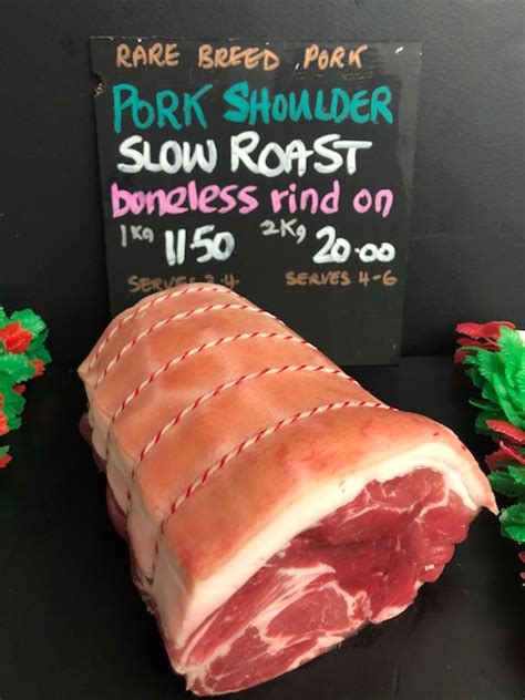 Rare Breed Pork Shoulder Boneless Roast Sillfield Farm Foods