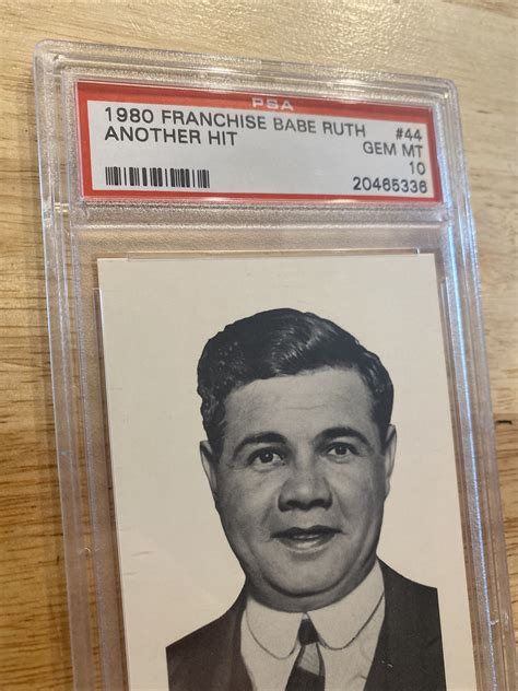Babe Ruth PSA 10 GEM MINT Vintage Baseball Collector Card New York Yankees 1980 EBay