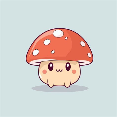 Cute Kawaii Mushroom Chibi Mascot Vector Cartoon Style 23506852 Vector Art At Vecteezy