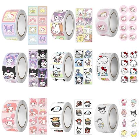 Jual Roll Pcs Sticker Dekorasi Sanrio Kuromi My Melody Sinchan