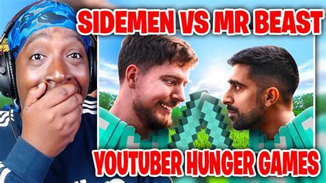 REACTION TO SIDEMEN VS MR BEAST 100 000 YOUTUBER HUNGER GAMES YouTube