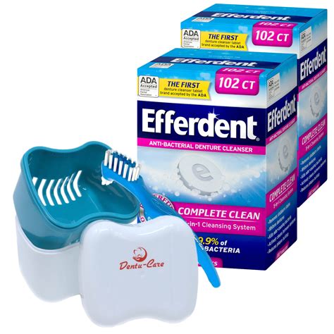 Buy Efferdent Denture Complete Clean 204 s Bundle with Dentu-Care ...