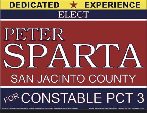 SAN JACINTO CANDIDATE FOR PRECINCT 3 CONSTABLE ARRESTED IN MONTGOMERY