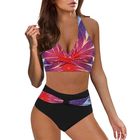 Women Sexy Swimsuit Bikini Sets Two Piece Bathing Suits High Waisted